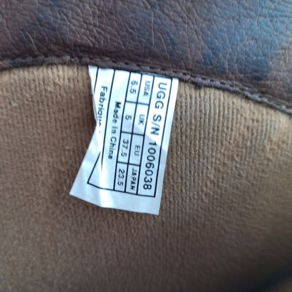 UGG Simmens Brown Leather Tall Riding Boots Womens 6.5 Back Zip 1006038 s15 - Picture 3 of 13